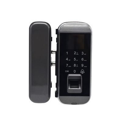 ποιότητας  Digital Access Control Support EBKN Aluminum Alloy+Iron Glass Slide Smart Biometric Fingerprint Commercial Door Remote Control Glass Door Lock εργοστάσιο